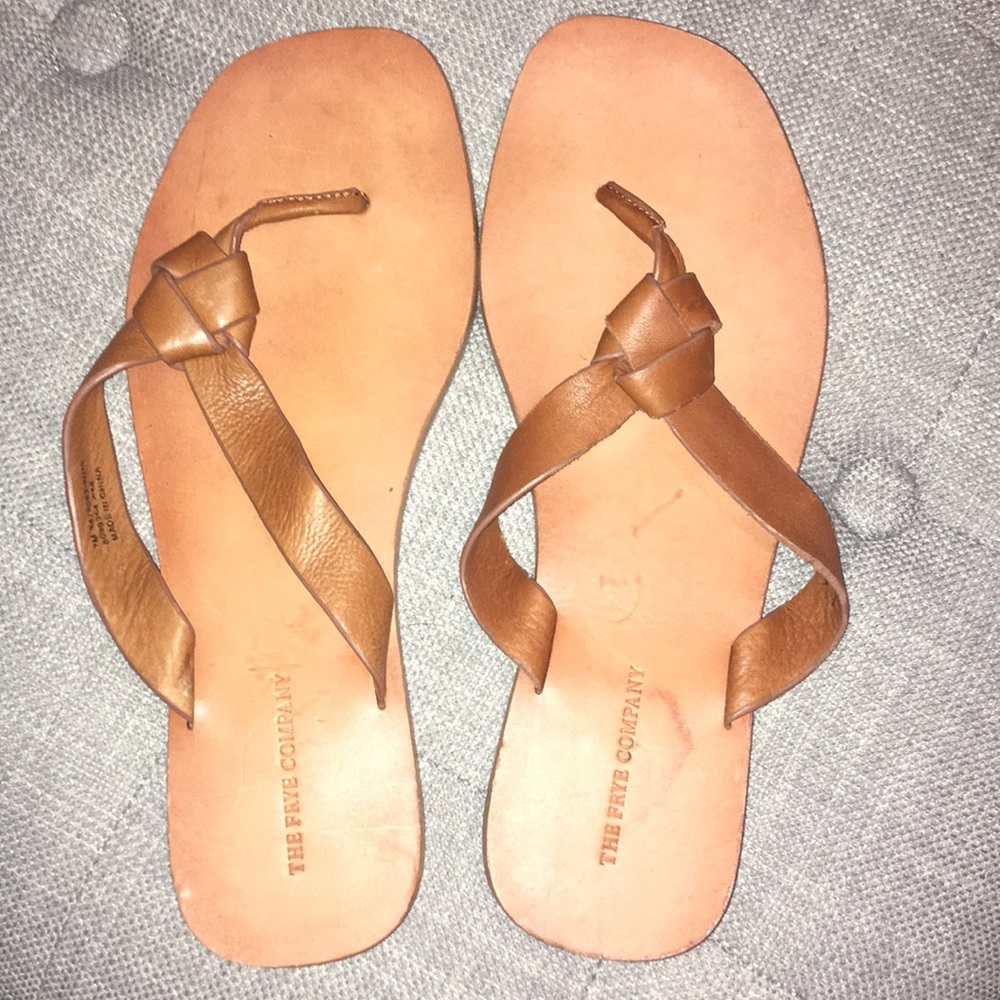 FRYE leather tan sandals